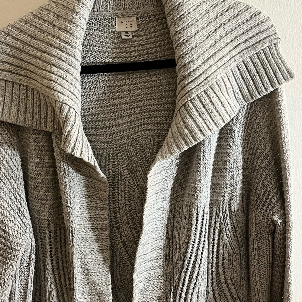 Grey knit cardigan